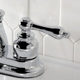 Vintage Double-Handle 3-Hole Deck Mount 4-Inch Centerset Bathroom Faucet with Pop-Up Drain