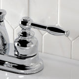 Knight Double-Handle 3-Hole Deck Mount 4-Inch Centerset Bathroom Faucet with Pop-Up Drain