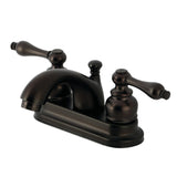 Vintage Double-Handle 3-Hole Deck Mount 4-Inch Centerset Bathroom Faucet with Pop-Up Drain