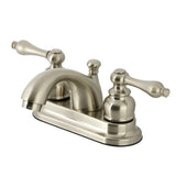 Vintage Double-Handle 3-Hole Deck Mount 4-Inch Centerset Bathroom Faucet with Pop-Up Drain