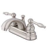 Knight Double-Handle 3-Hole Deck Mount 4-Inch Centerset Bathroom Faucet with Pop-Up Drain