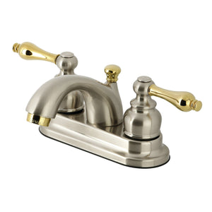 Vintage Double-Handle 3-Hole Deck Mount 4-Inch Centerset Bathroom Faucet with Pop-Up Drain