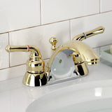 Naples Double-Handle 3-Hole Deck Mount 4-Inch Centerset Bathroom Faucet with ABS Pop-Up Drain