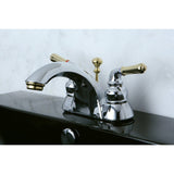 Naples Double-Handle 3-Hole Deck Mount 4-Inch Centerset Bathroom Faucet with ABS Pop-Up Drain