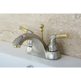 Naples Double-Handle 3-Hole Deck Mount 4-Inch Centerset Bathroom Faucet with ABS Pop-Up Drain