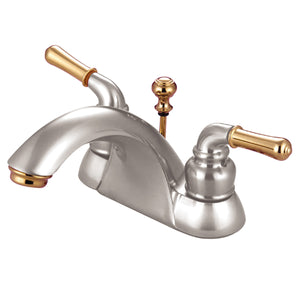 Naples Double-Handle 3-Hole Deck Mount 4-Inch Centerset Bathroom Faucet with ABS Pop-Up Drain