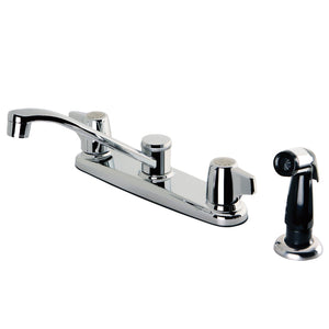 Magellan Two-Handle 4-Hole 8" Centerset Kitchen Faucet with Side Sprayer