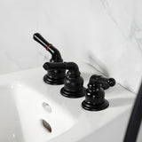 Magellan Three-Handle Deck Mount Bidet Faucet with Brass Pop-Up