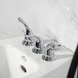 Royale Three-Handle Deck Mount Vertical Spray Bidet Faucet with Brass Pop-Up