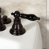 Duchess Three-Handle Deck Mount Vertical Spray Bidet Faucet with Brass Pop-Up