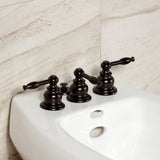 Knight Three-Handle Deck Mount Vertical Spray Bidet Faucet with Brass Pop-Up