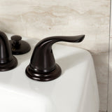 Royale Three-Handle Deck Mount Vertical Spray Bidet Faucet with Brass Pop-Up