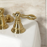 American Classic Three-Handle Deck Mount Vertical Spray Bidet Faucet with Brass Pop-Up