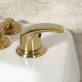 Legacy Three-Handle Deck Mount Bidet Faucet with Brass Pop-Up