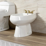 Legacy Three-Handle Deck Mount Bidet Faucet with Brass Pop-Up