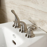 Royale Three-Handle Deck Mount Vertical Spray Bidet Faucet with Brass Pop-Up