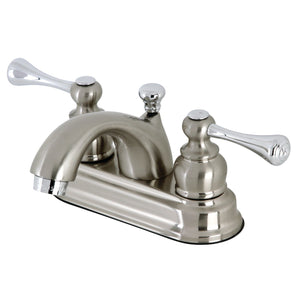 Vintage Double-Handle 3-Hole Deck Mount 4-Inch Centerset Bathroom Faucet with Pop-Up Drain