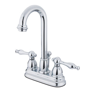 Vintage Double-Handle 3-Hole Deck Mount 4-Inch Centerset Bathroom Faucet with Pop-Up Drain