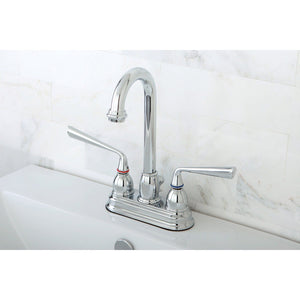 Silver Sage Double-Handle 3-Hole Deck Mount 4-Inch Centerset Bathroom Faucet with Pop-Up Drain