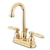 Vintage Double-Handle 3-Hole Deck Mount 4-Inch Centerset Bathroom Faucet with Pop-Up Drain