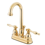 Vintage Double-Handle 3-Hole Deck Mount 4-Inch Centerset Bathroom Faucet with Pop-Up Drain