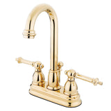 Vintage Double-Handle 3-Hole Deck Mount 4-Inch Centerset Bathroom Faucet with Pop-Up Drain