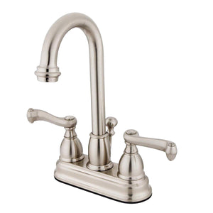 Royale Double-Handle 3-Hole Deck Mount 4-Inch Centerset Bathroom Faucet with Pop-Up Drain