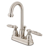 Vintage Double-Handle 3-Hole Deck Mount 4-Inch Centerset Bathroom Faucet with Pop-Up Drain