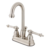 Vintage Double-Handle 3-Hole Deck Mount 4-Inch Centerset Bathroom Faucet with Pop-Up Drain