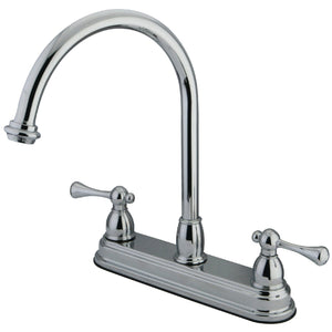 Two-Handle 3-Hole 8" Centerset Kitchen Faucet