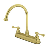 Two-Handle 3-Hole 8" Centerset Kitchen Faucet