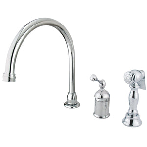 Georgian Single-Handle 3-Hole Deck Mount Widespread Kitchen Faucet