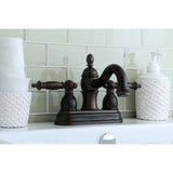 Templeton Double-Handle 3-Hole Deck Mount 4-Inch Centerset Bathroom Faucet with Pop-Up Drain