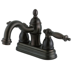 Templeton Double-Handle 3-Hole Deck Mount 4-Inch Centerset Bathroom Faucet with Pop-Up Drain