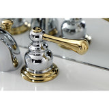 Vintage Two-Handle 3-Hole Deck Mount Mini-Widespread Bathroom Faucet with Pop-Up Drain