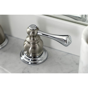 Vintage Two-Handle 3-Hole Deck Mount Widespread Bathroom Faucet with Retail Pop-Up Drain