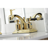 Kaiser Double-Handle 3-Hole Deck Mount 4-Inch Centerset Bathroom Faucet with Pop-Up Drain