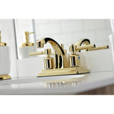 Concord Double-Handle 3-Hole Deck Mount 4-Inch Centerset Bathroom Faucet with Pop-Up Drain