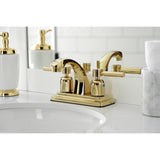 Concord Double-Handle 3-Hole Deck Mount 4-Inch Centerset Bathroom Faucet with Pop-Up Drain