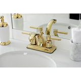 Concord Double-Handle 3-Hole Deck Mount 4-Inch Centerset Bathroom Faucet with Pop-Up Drain