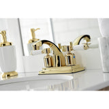 Paris Double-Handle 3-Hole Deck Mount 4-Inch Centerset Bathroom Faucet with Pop-Up Drain