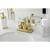 Paris Double-Handle 3-Hole Deck Mount 4-Inch Centerset Bathroom Faucet with Pop-Up Drain