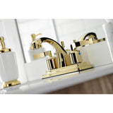 Centurion Double-Handle 3-Hole Deck Mount 4-Inch Centerset Bathroom Faucet with Pop-Up Drain