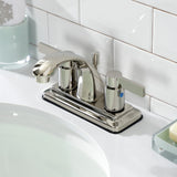 NuvoFusion Double-Handle 3-Hole Deck Mount 4-Inch Centerset Bathroom Faucet with Pop-Up Drain