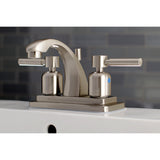 Concord Double-Handle 3-Hole Deck Mount 4-Inch Centerset Bathroom Faucet with Pop-Up Drain