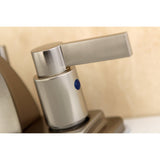 NuvoFusion Double-Handle 3-Hole Deck Mount 4-Inch Centerset Bathroom Faucet with Pop-Up Drain