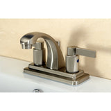 NuvoFusion Double-Handle 3-Hole Deck Mount 4-Inch Centerset Bathroom Faucet with Pop-Up Drain