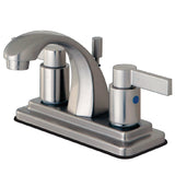 NuvoFusion Double-Handle 3-Hole Deck Mount 4-Inch Centerset Bathroom Faucet with Pop-Up Drain