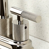 Convergent Two-Handle 2-Hole Deck Mount Bar Faucet with Knurled Handle