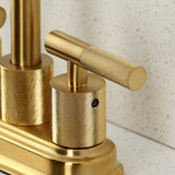 Convergent Two-Handle 2-Hole Deck Mount Bar Faucet with Knurled Handle